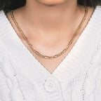 Lite Figaro Chain in 14K Yellow Gold