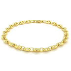14K Yellow Gold Puffed Mariner Link Bracelet
