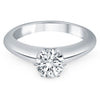 Round Cut Diamond  Engagement Ring in 14K White Gold | Solitaire Cathedral | 0.50.ct