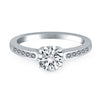 Cathedral Diamond Engagement Ring in 14K White Gold | 0.70 Cttw