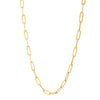 Domed Paperclip Link Necklace in 14K Yellow Gold