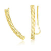 Diamond Cut Spiral Tube Earrings in 14K Yellow Gold
