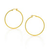 Classic Polished Hoop Earrings in 14K Gold | 3x25mm