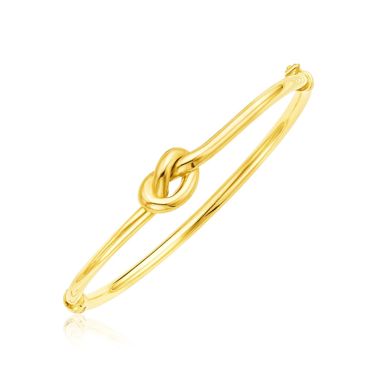 Polished Knot Bangle Bracelet in 14K Yellow Gold