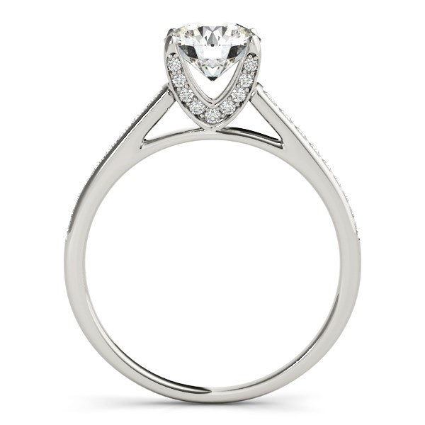 Diamond Engagement Ring with Diamond in 14K White Gold | Cathedral