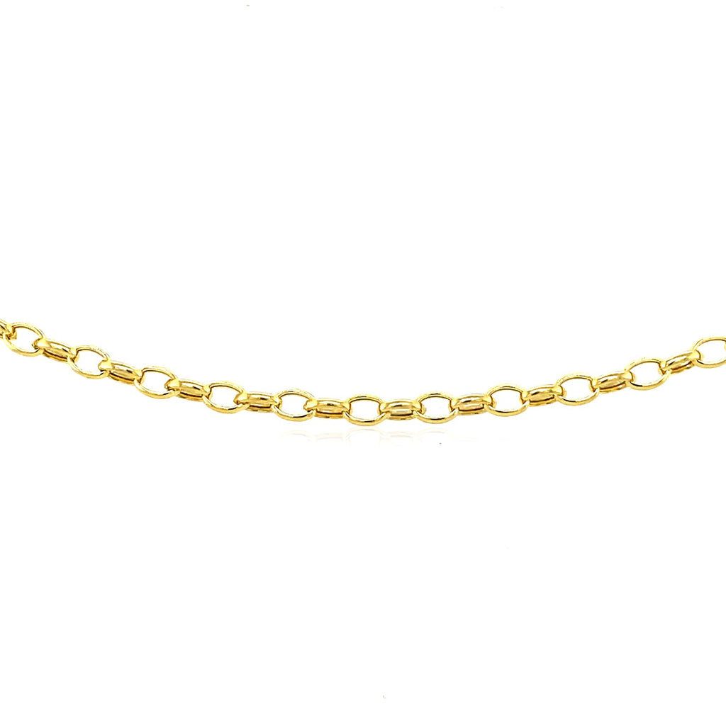 14K Yellow Gold Oval Rolo Bracelet