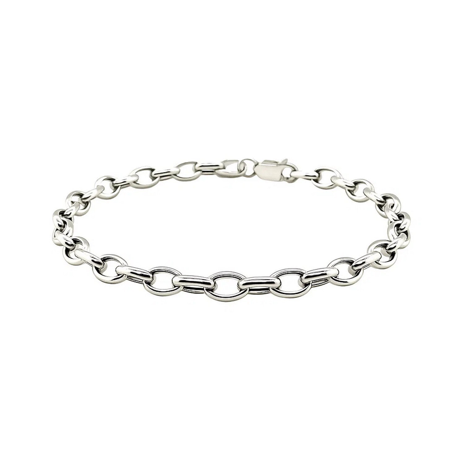 Oval Rolo Chain Bracelet in 14K Yellow Gold - 4.60mm