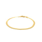 14K Yellow Gold Super Flex Herringbone Bracelet