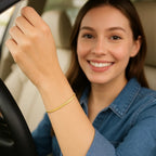 14K Yellow Gold Super Flex Herringbone Bracelet