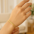 14K Yellow Gold Super Flex Herringbone Bracelet