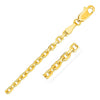 Diamond Cut Cable Link Chain in 18K Yellow Gold  Chains DEEVE