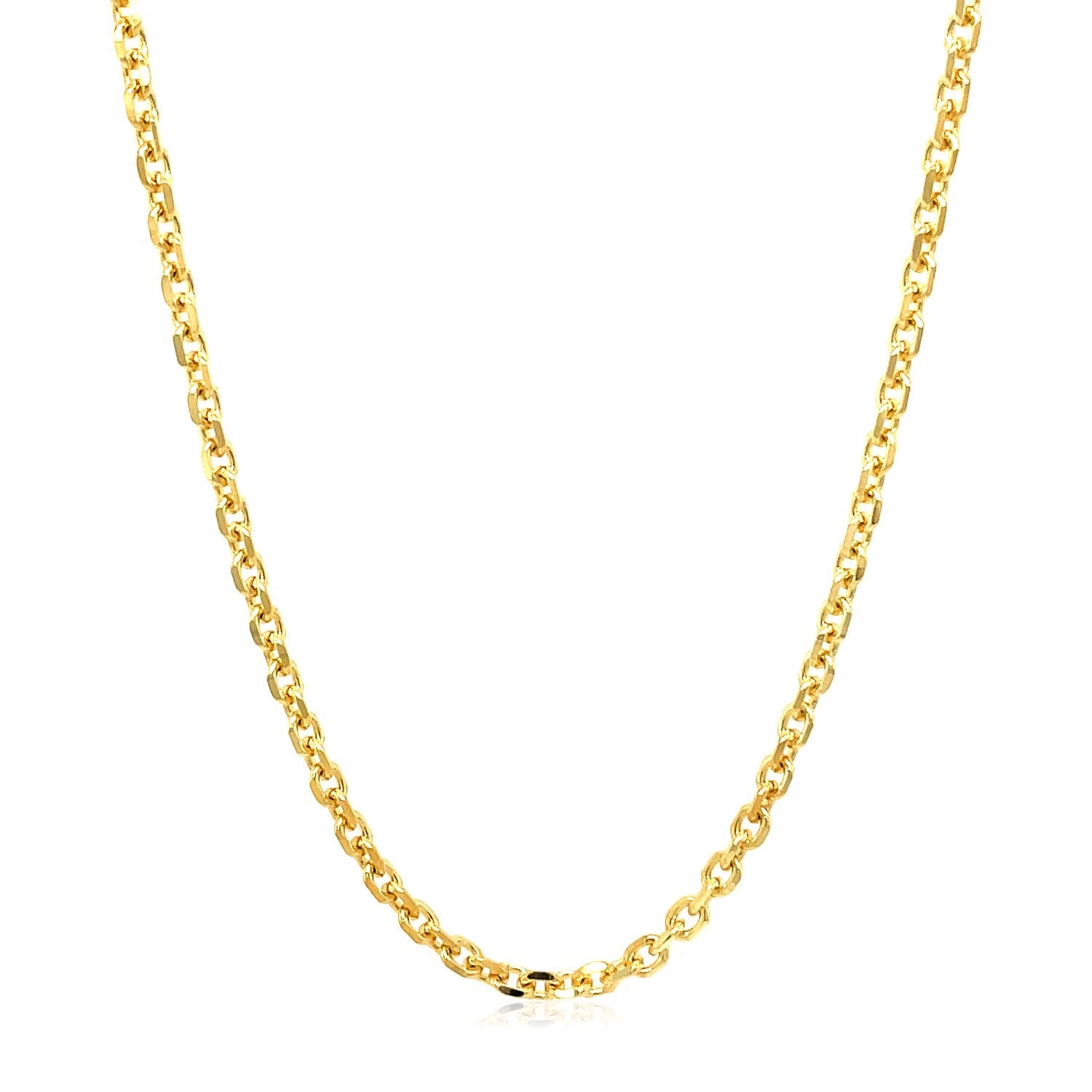 Diamond Cut Cable Link Chain in 18K Yellow Gold