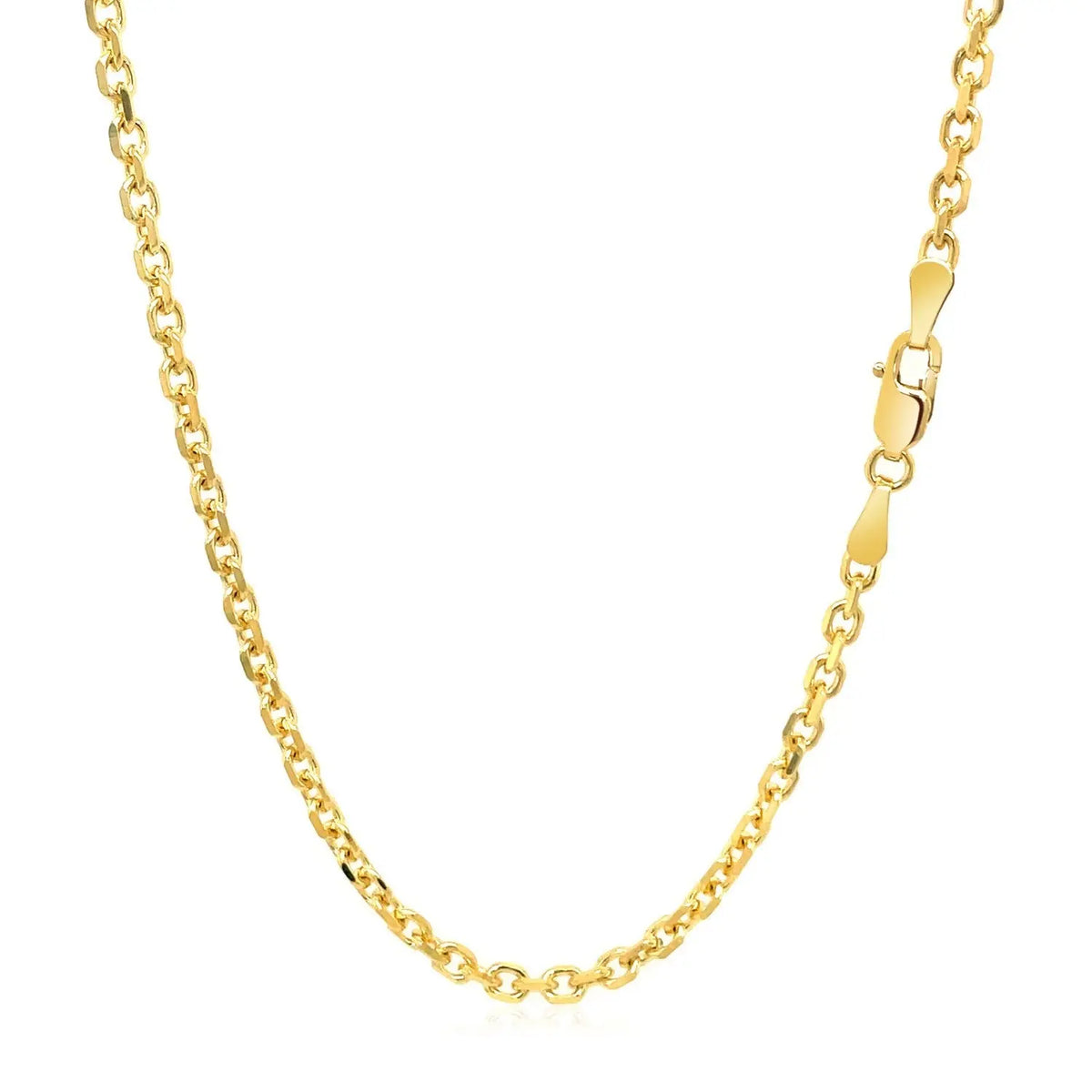 Diamond Cut Cable Link Chain in 18K Yellow Gold  Chains DEEVE