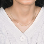 Solid Figaro Chain in 14K Yellow Gold