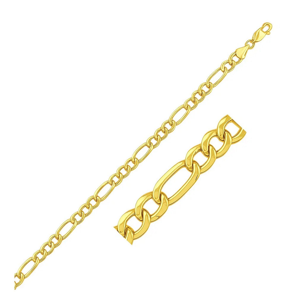 14K Yellow Gold Lite Figaro Bracelet