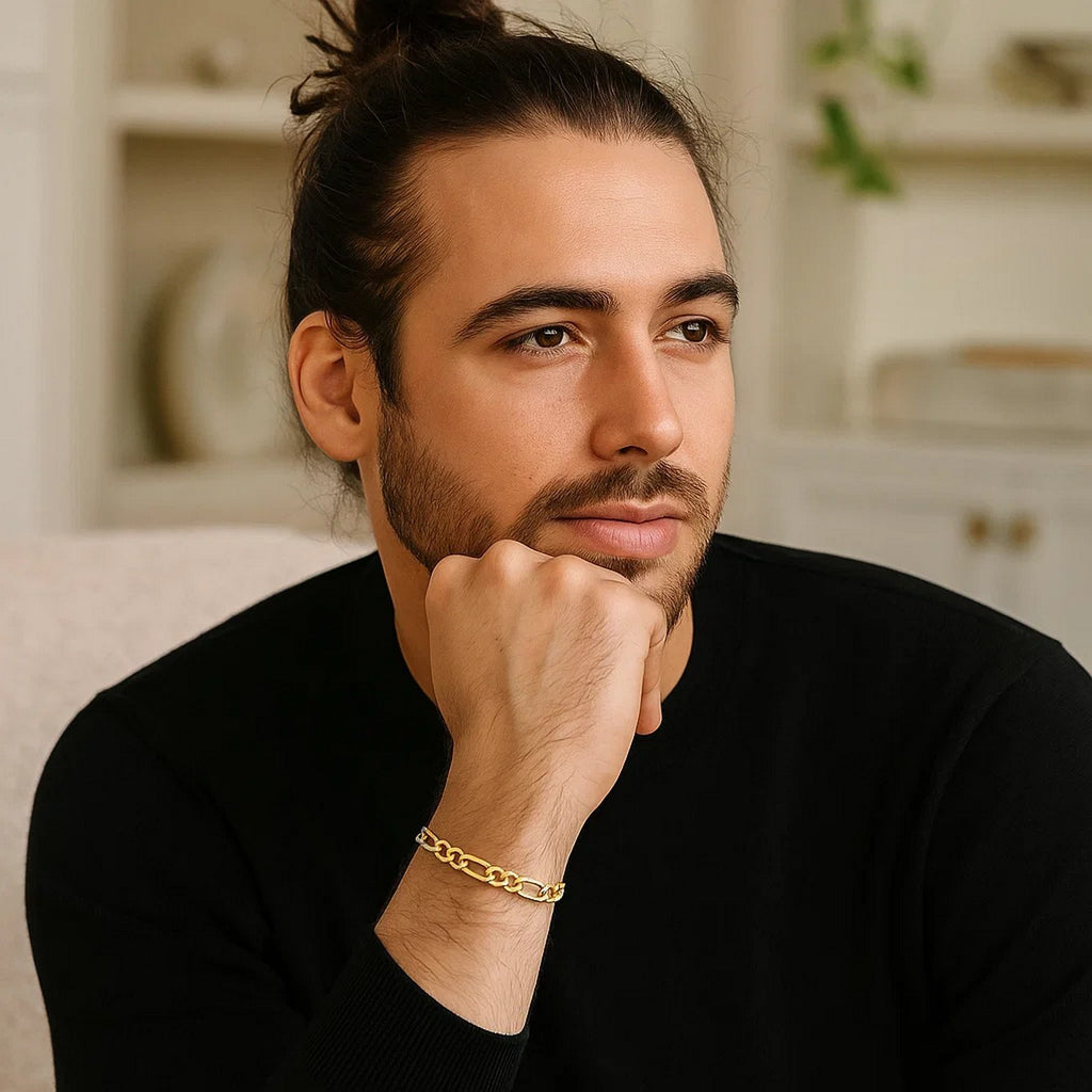 14K Yellow Gold Lite Figaro Bracelet