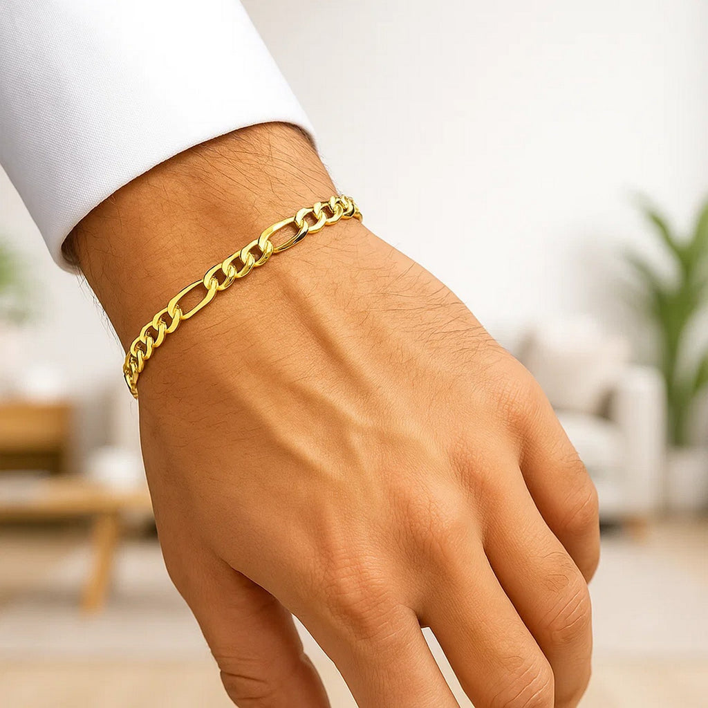 14K Yellow Gold Lite Figaro Bracelet
