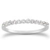 Floating Diamond  Wedding Band in 14K White Gold