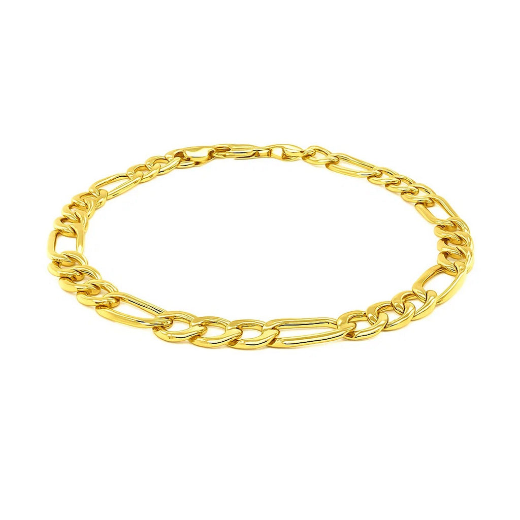 14K Yellow Gold Lite Figaro Bracelet
