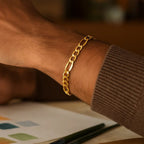 14K Yellow Gold Lite Figaro Bracelet