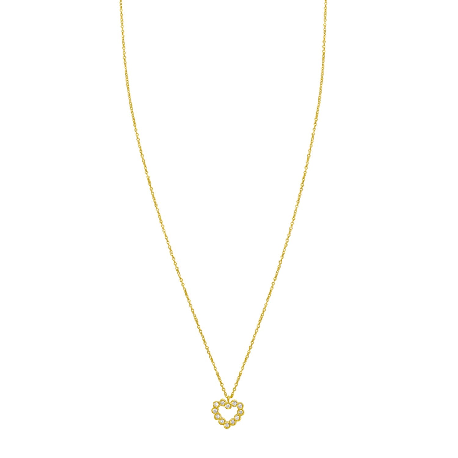 Petite Diamond Heart Necklace