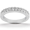 Scalloped Diamond Wedding Band in 14K White Gold | 0.70 Ct