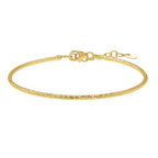 Diamond Cut Stack Bangle Bracelet in 14K Yellow Gold