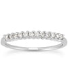 Diamond Wedding Band in 14K White Gold | Shared Prongs