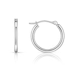 Polished Hoop Earrings | 14K Gold