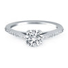 Cathedral Diamond Engagement Ring in 14K White Gold | 0.68 Cttw