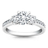 Three Stone Diamond Engagement Ring in 14K White Gold