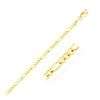 Solid Figaro Chain Necklace in 14K Yellow Gold | 3.00mm