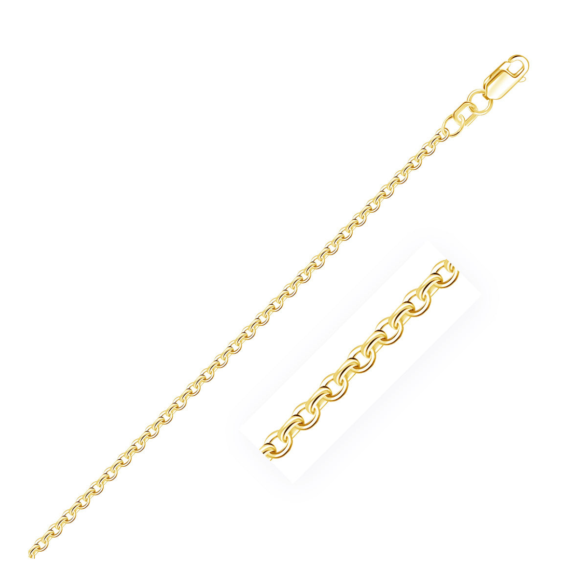 Dainty Rolo Chain Bracelet in 14K Gold | 2.50mm