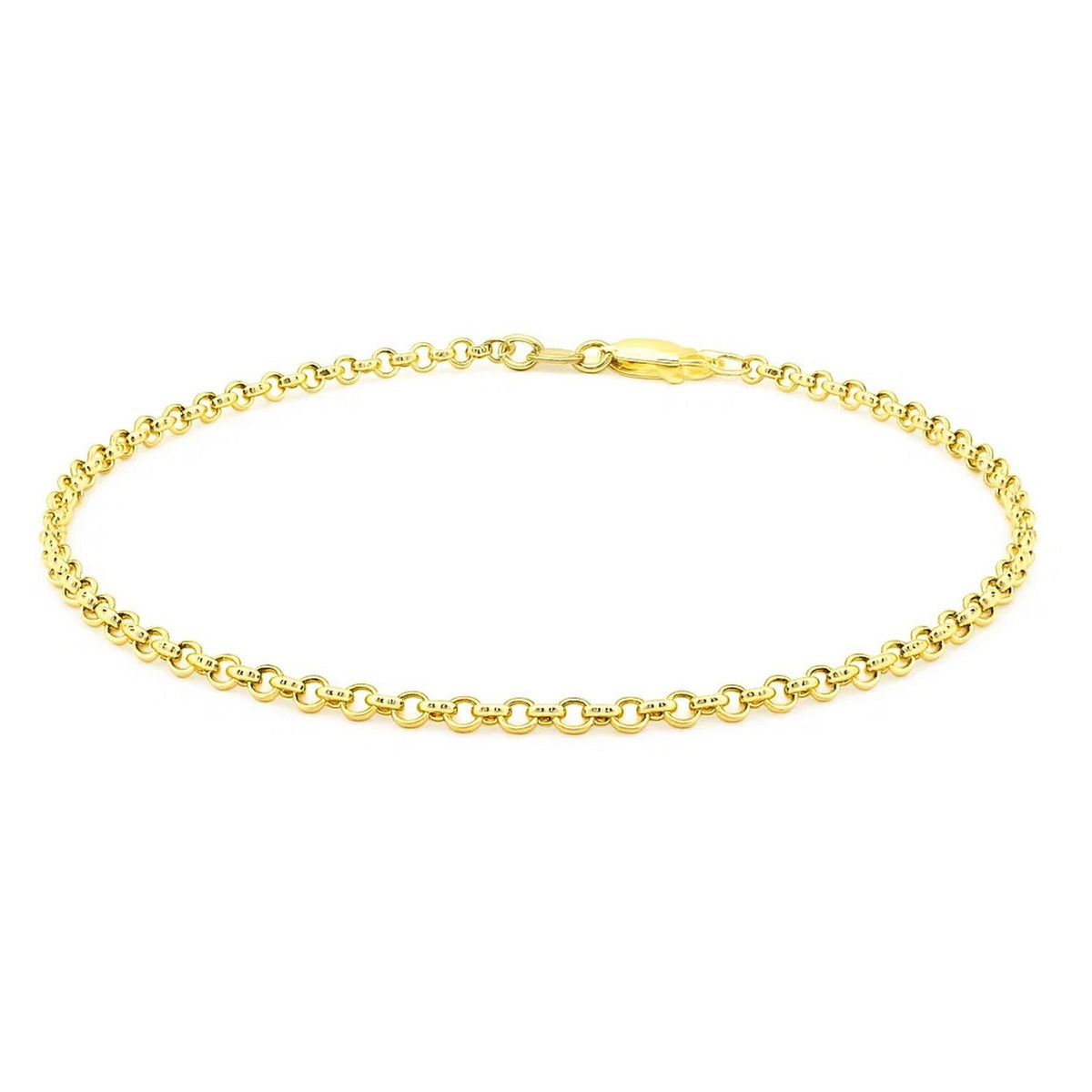 Dainty Rolo Chain Bracelet in 14K Gold | 2.50mm