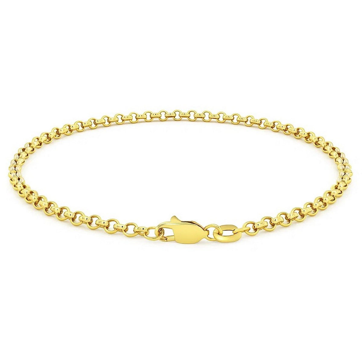 Dainty Rolo Chain Bracelet in 14K Gold | 2.50mm