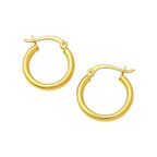 Polished Hoop Earrings | 14K Gold