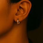 Polished Hoop Earrings | 14K Gold