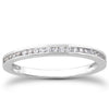 Channel Set  Round Diamond Wedding Band in 14K White Gold