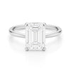 5.ct Emerald Cut Lab Grown Diamond Solitaire Ring in 14K White Gold | IGI Certified