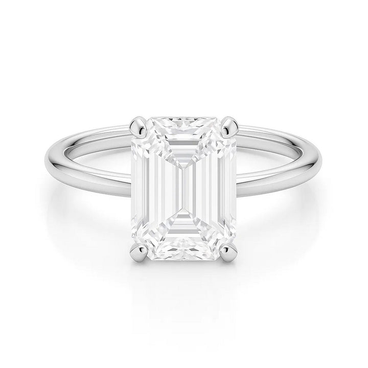 5ct Emerald Lab Grown Diamond Ring | 14K Gold