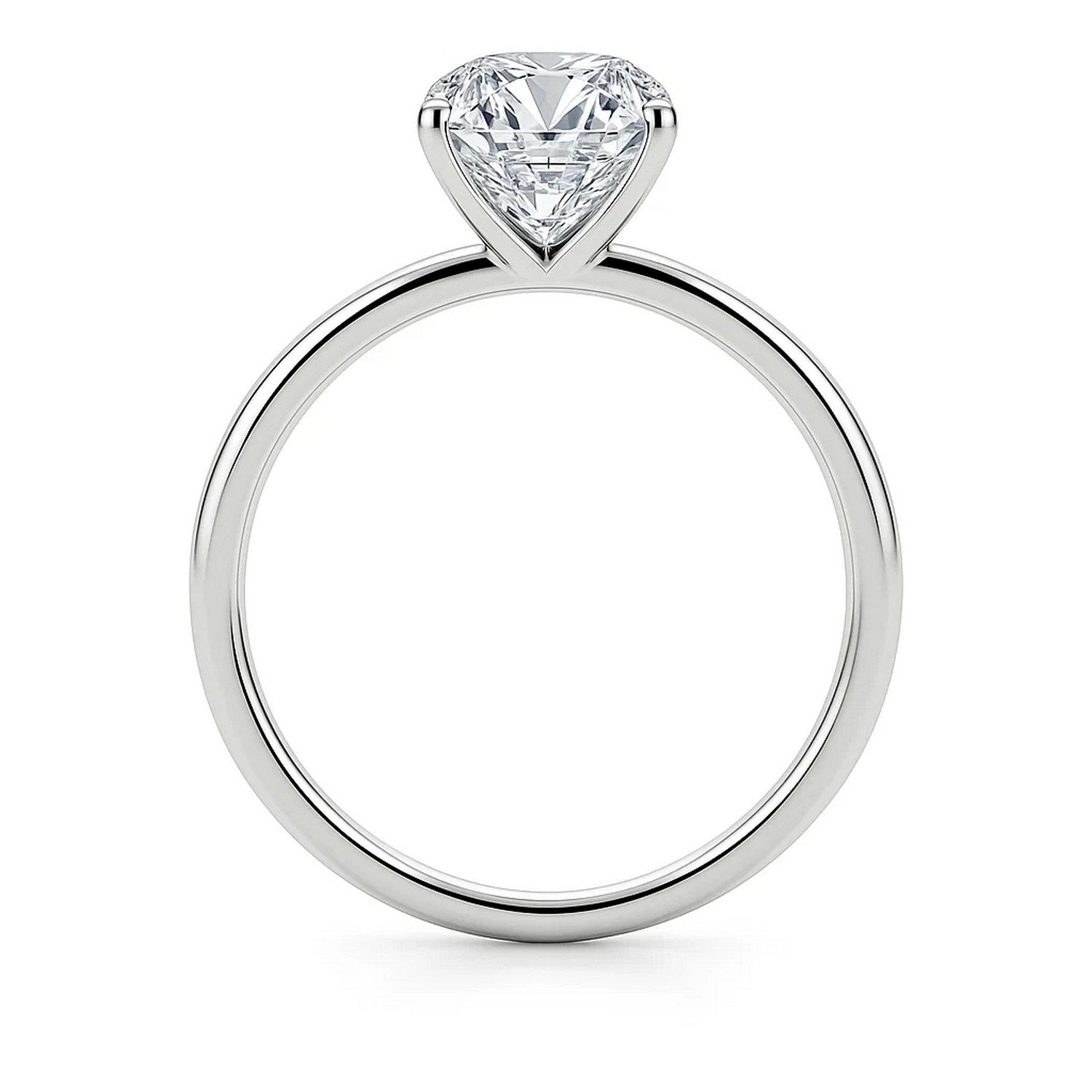 5.ct Emerald Cut Lab Grown Diamond Solitaire Ring in 14K White Gold | IGI Certified