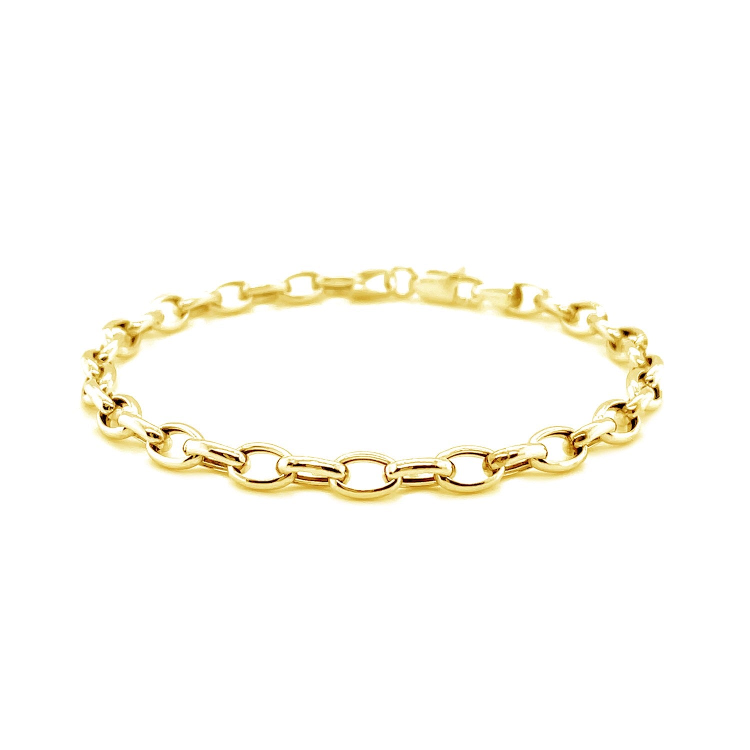 Oval Rolo Chain Bracelet in 14K Yellow Gold - 4.60mm