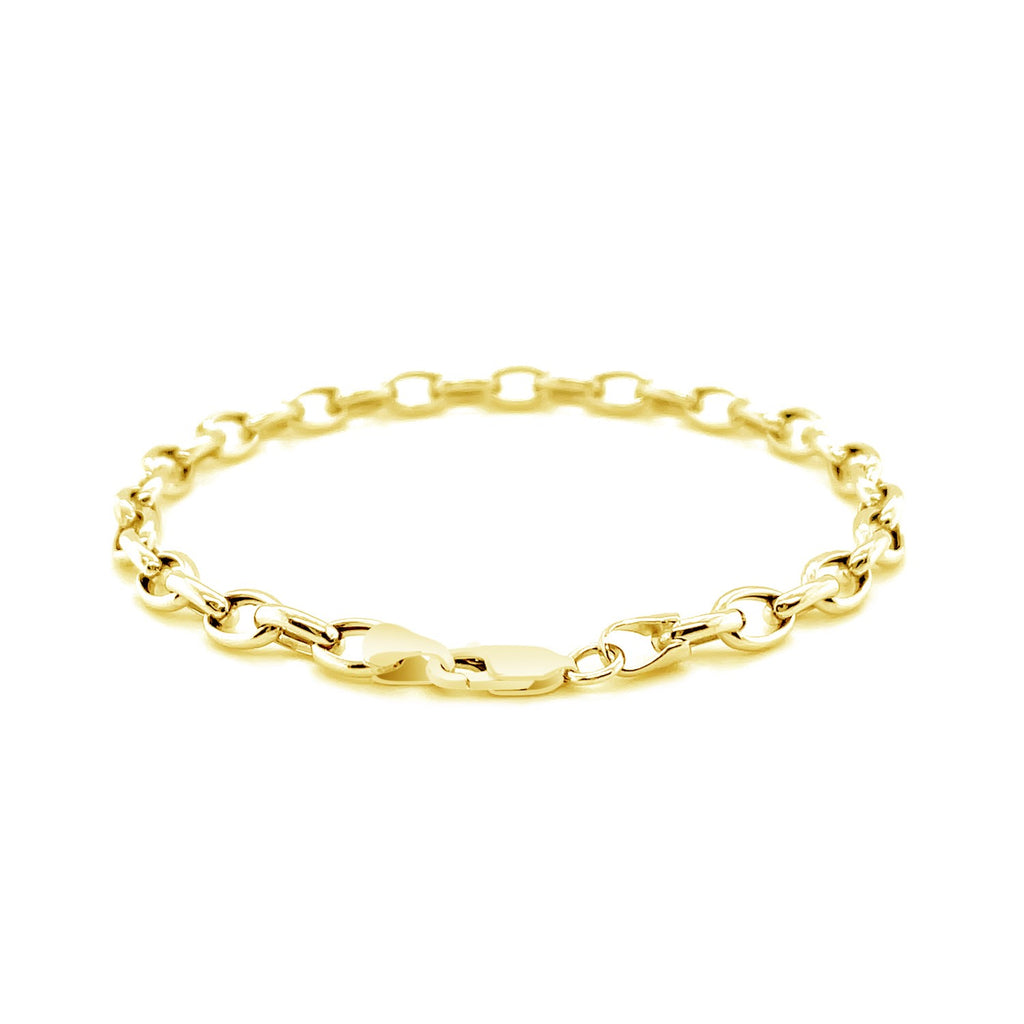 Oval Rolo Chain Bracelet in 14K Yellow Gold - 4.60mm