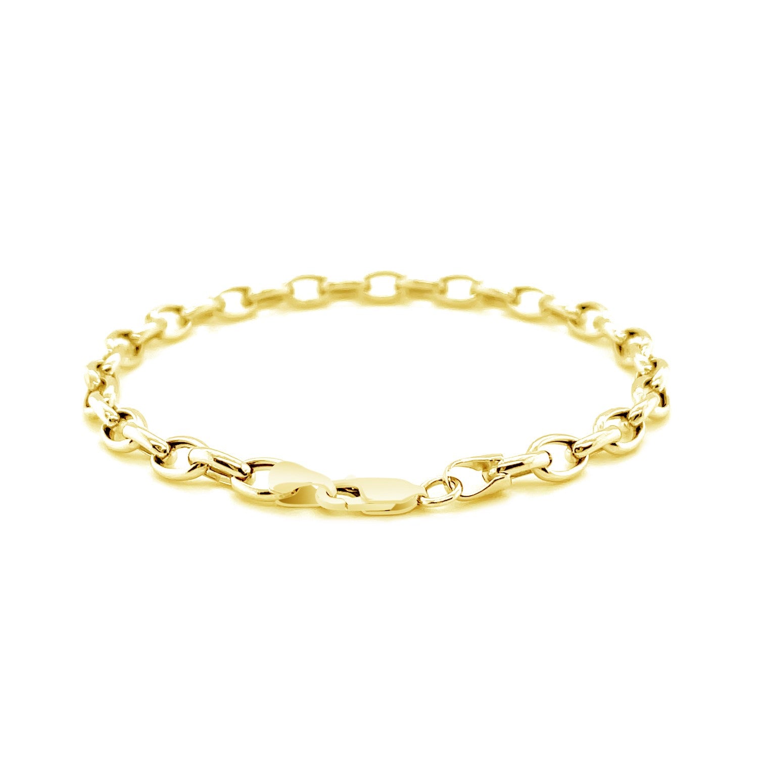 Oval Rolo Chain Bracelet in 14K Yellow Gold - 4.60mm