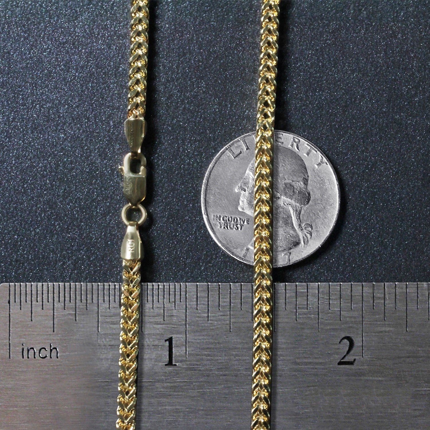 14k Yellow Gold Light Weight Wheat Chain (3.20 mm)