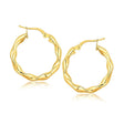 Twist Hoop Earrings in 14K Yellow Gold - 20mm