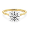 3.ct Round Cut Lab Grown Diamond Solitaire Ring in 14K Yellow Gold | IGI Certified