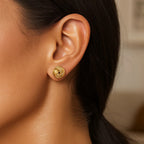 Love Knot Ridge Texture Earrings | 14K Gold