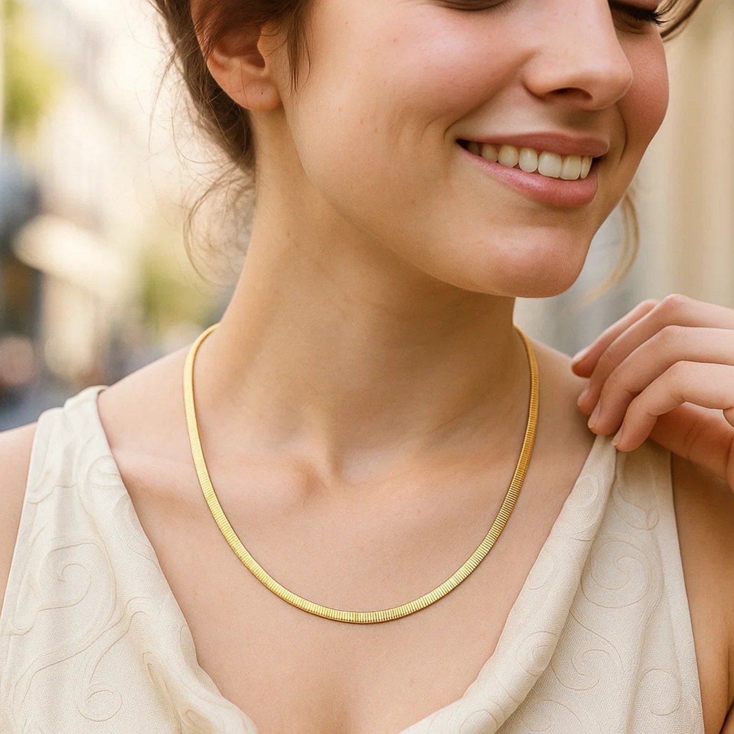 Reversible Omega Necklace