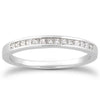 Princess Cut Diamond Channel Set Wedding Band in 14K White Gold | 0.17 Ct